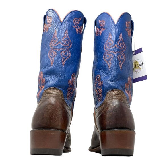 Lucchese 1883 UF Florida Gators Leather Boots Western Cowboy Brown Blue Mens 9D - Picture 6 of 16